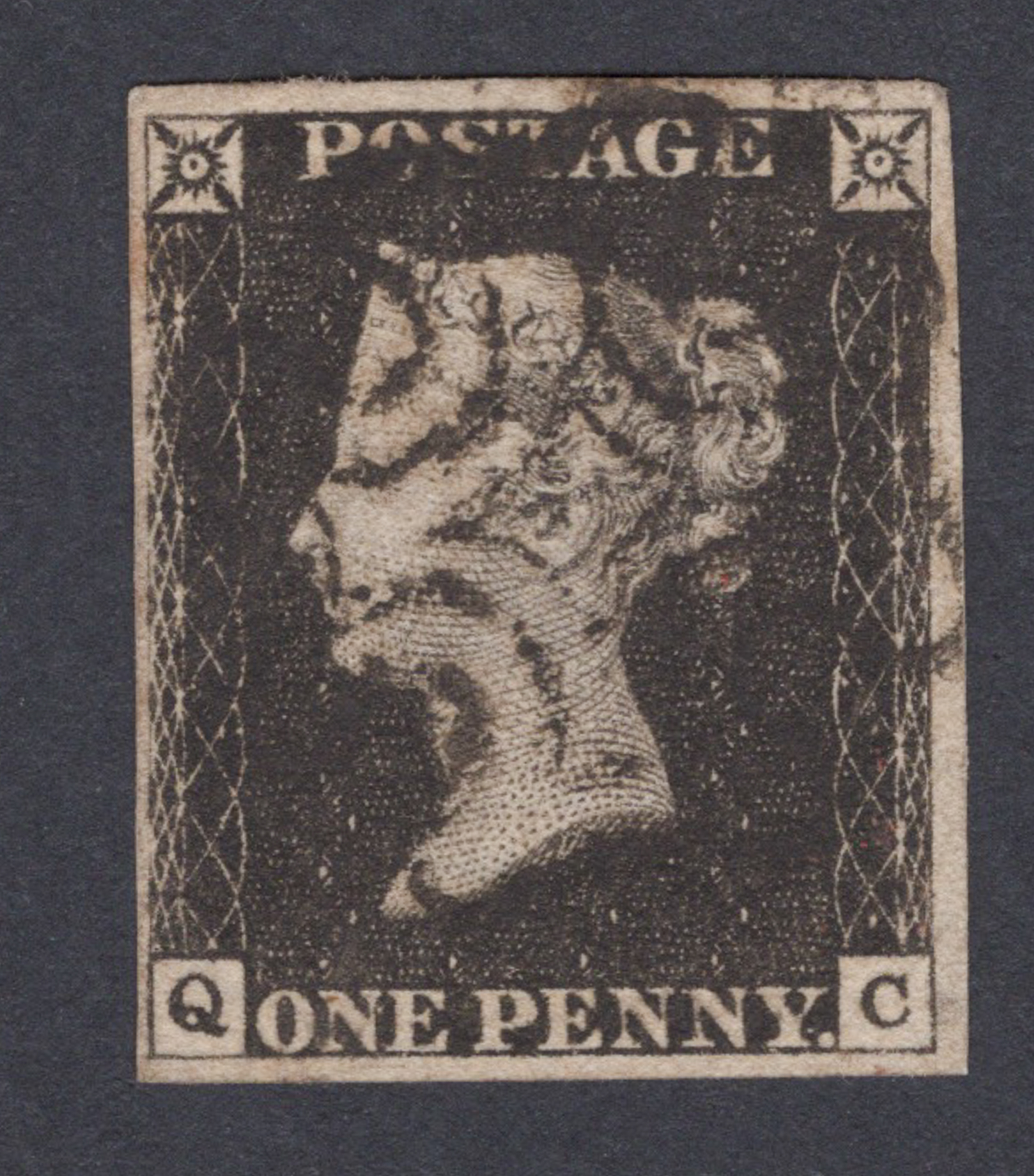 1840 1d Black (Plate III) Lettered Q-C