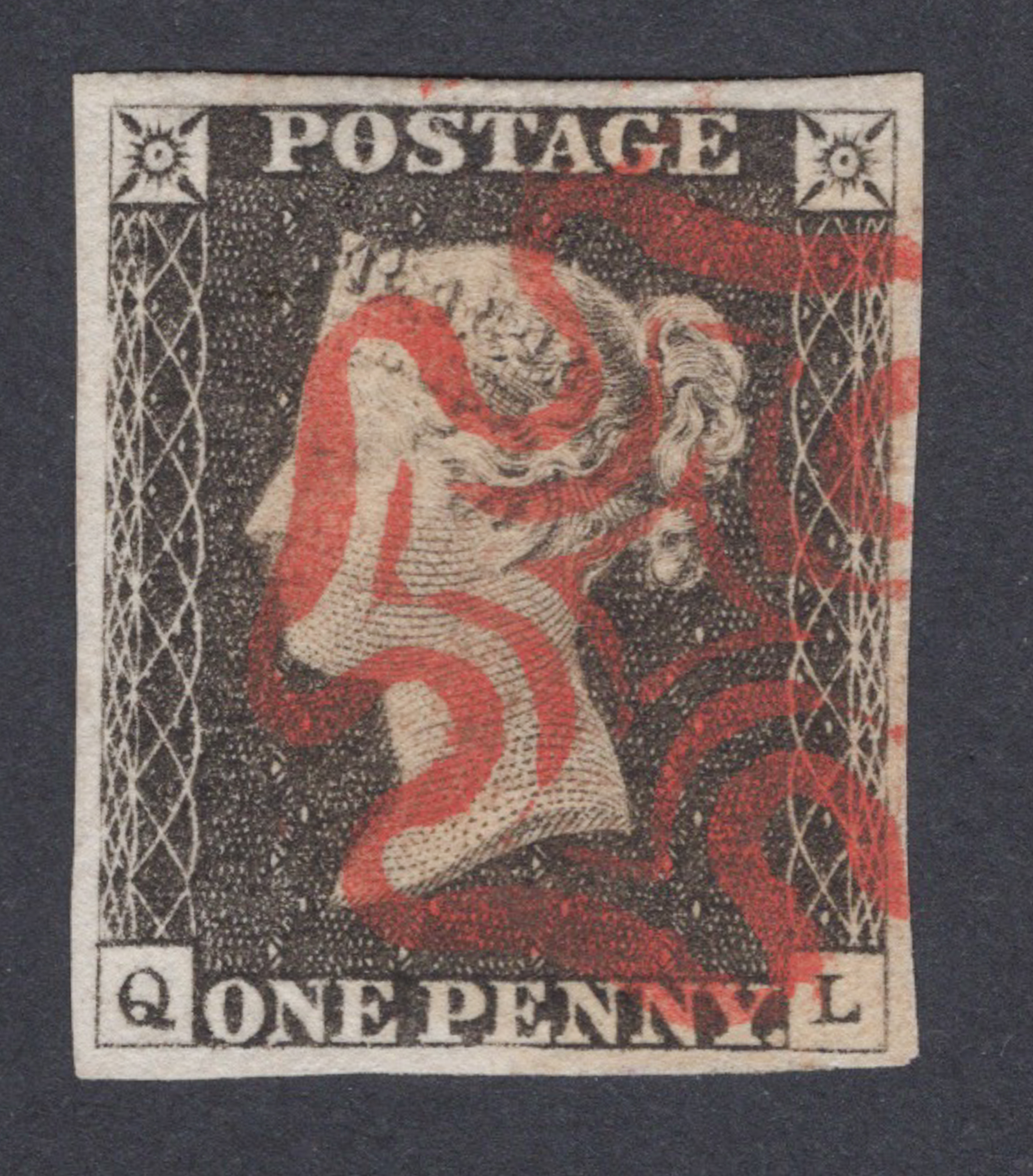 1840 1d Black (Plate III) Lettered Q-L