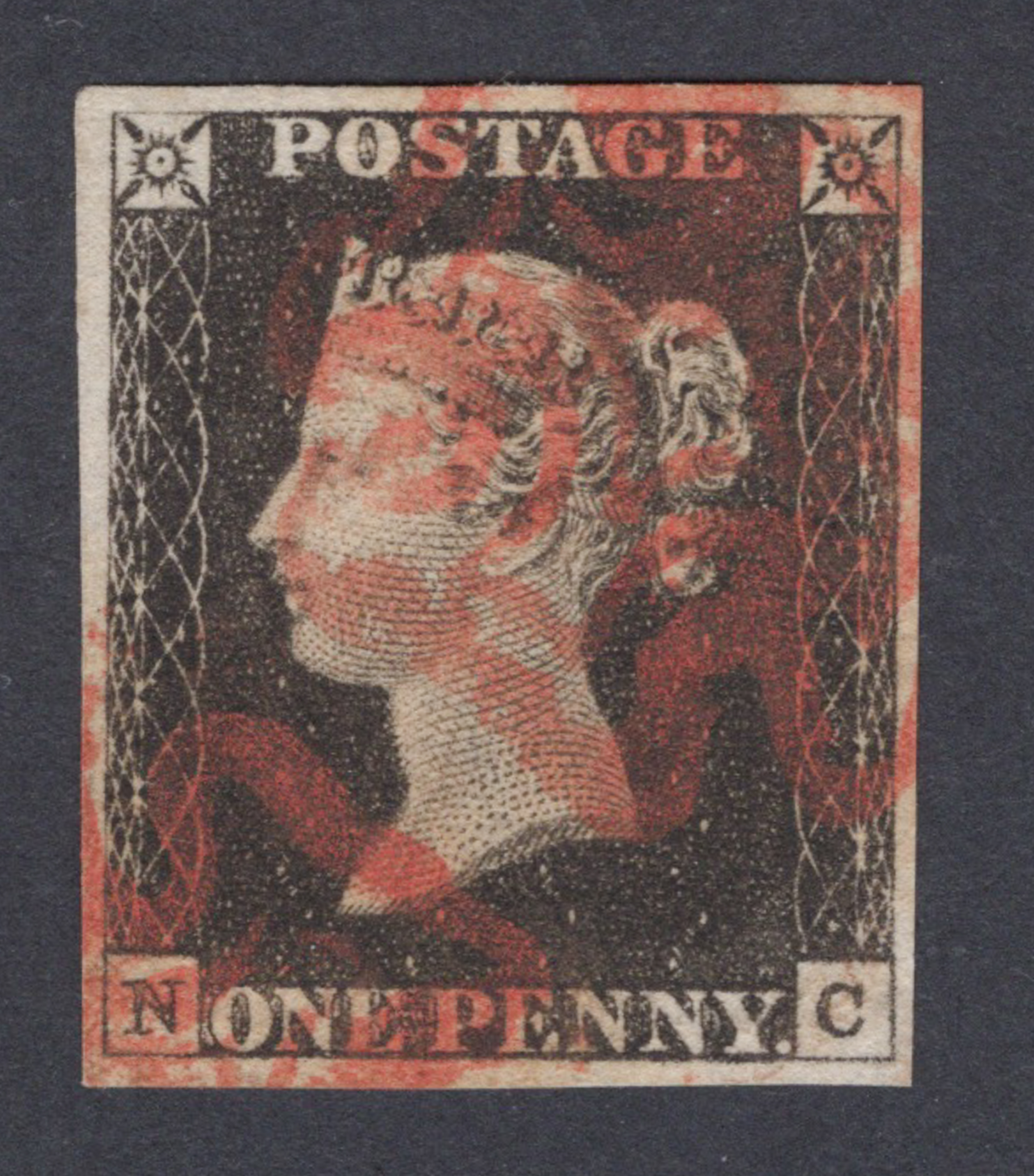 1840 1d Black (Plate III) Lettered N-C