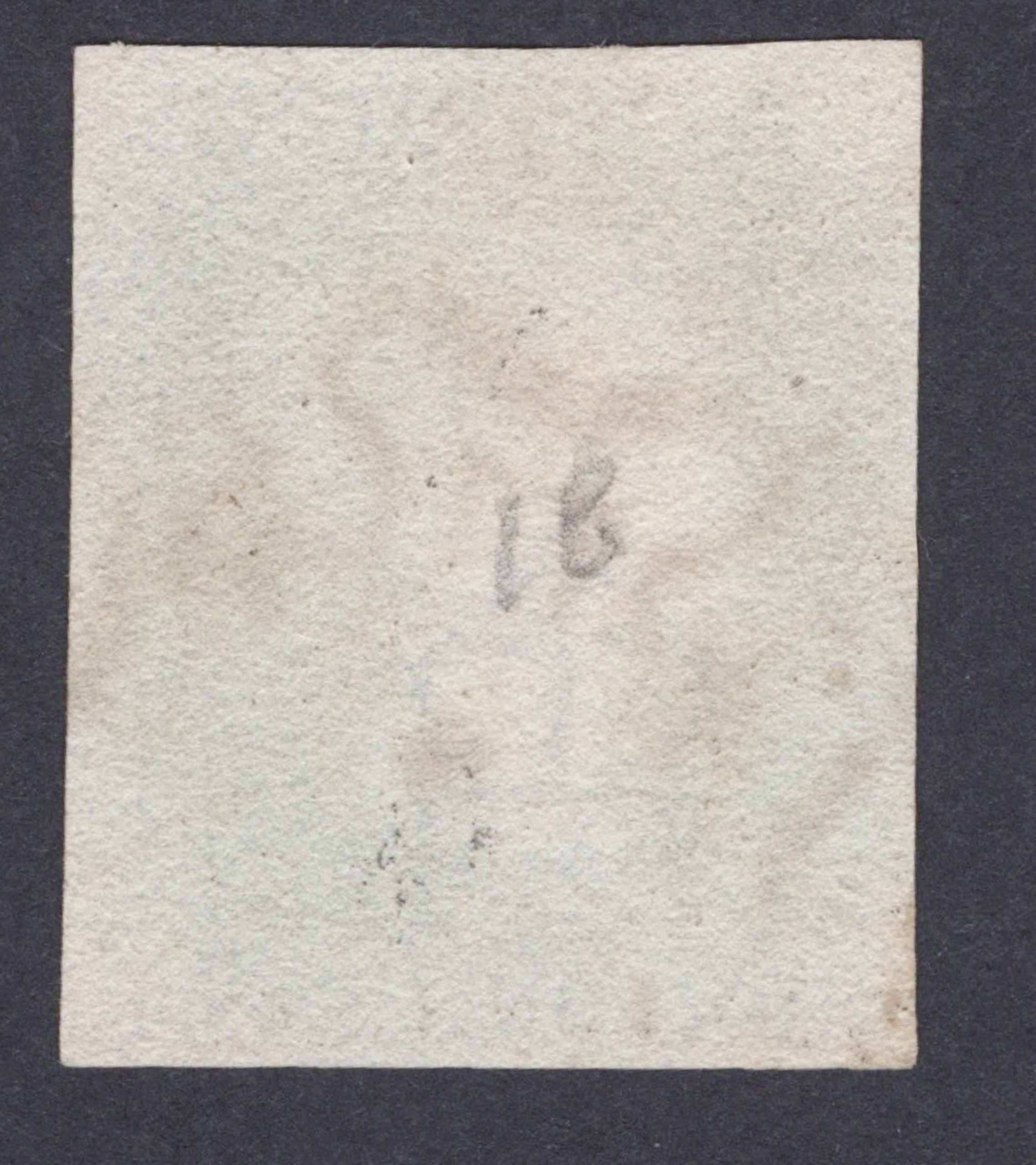 1840 1d Black (Plate 1b) Lettered M-J Bleute Paper - Image 2