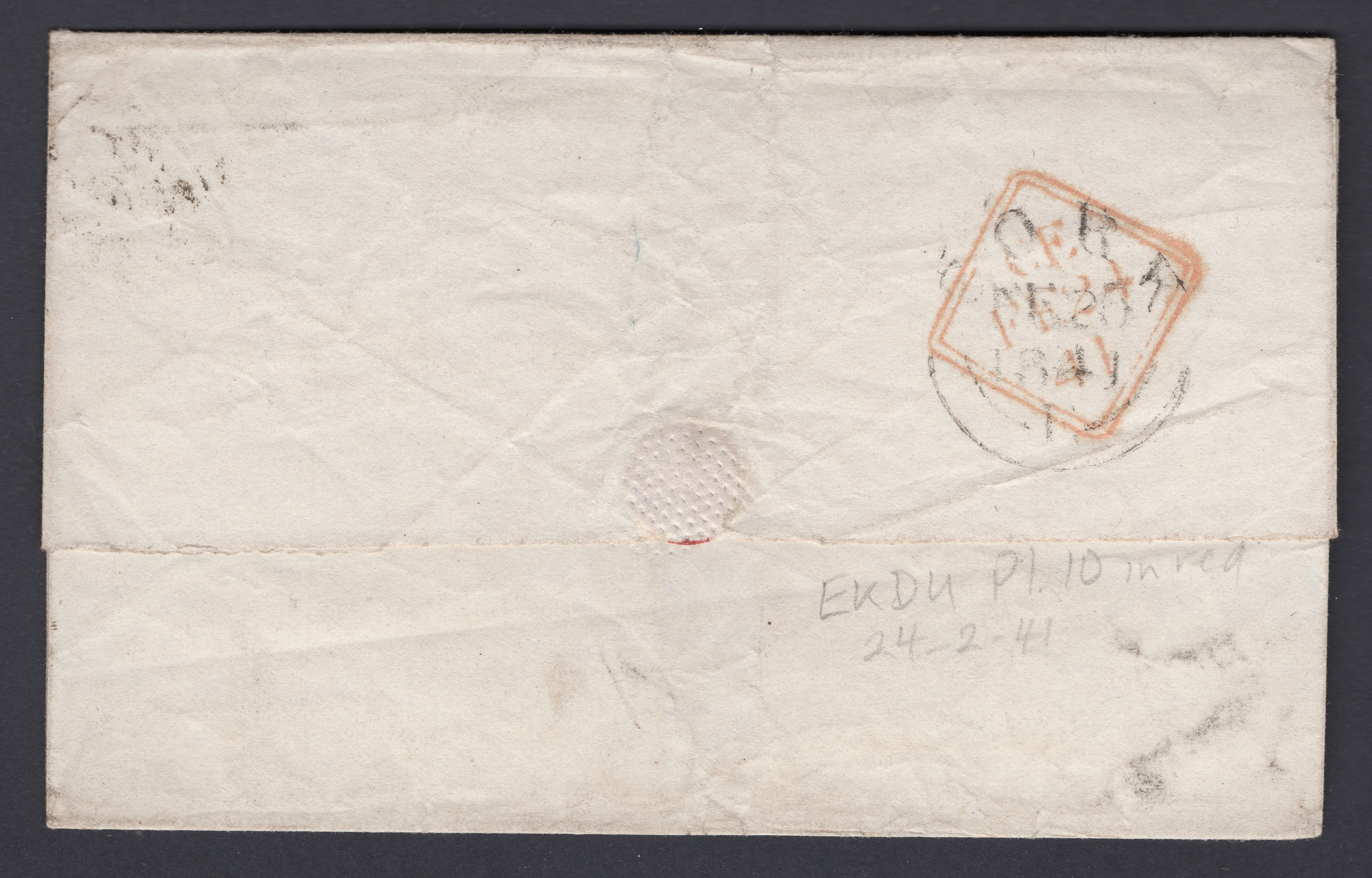 1841 1d Red-Brown Letter-Sheet From Dublin. The Earliest Known Usage. - Image 2
