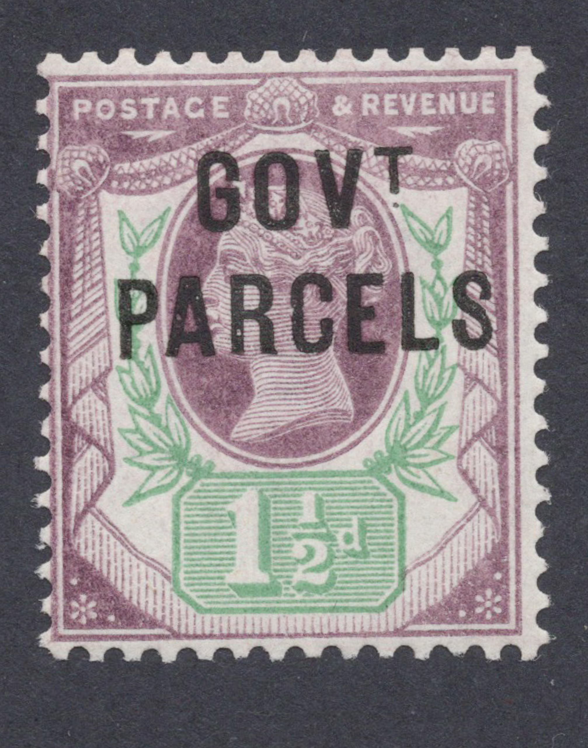 1887 1½d Dull Purple And Pale Green GOV.T PARCELS Official