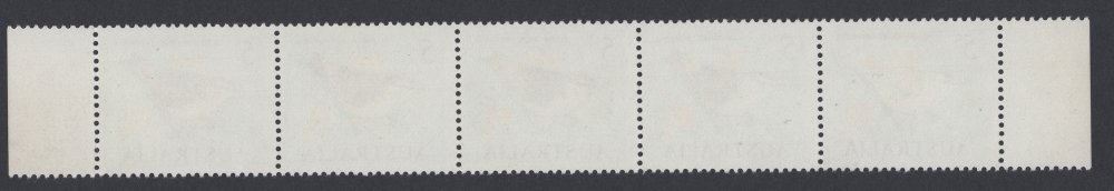 Australia 1966 5c Yellow-Tailed Thornbill Brown Omitted Strip - Image 2