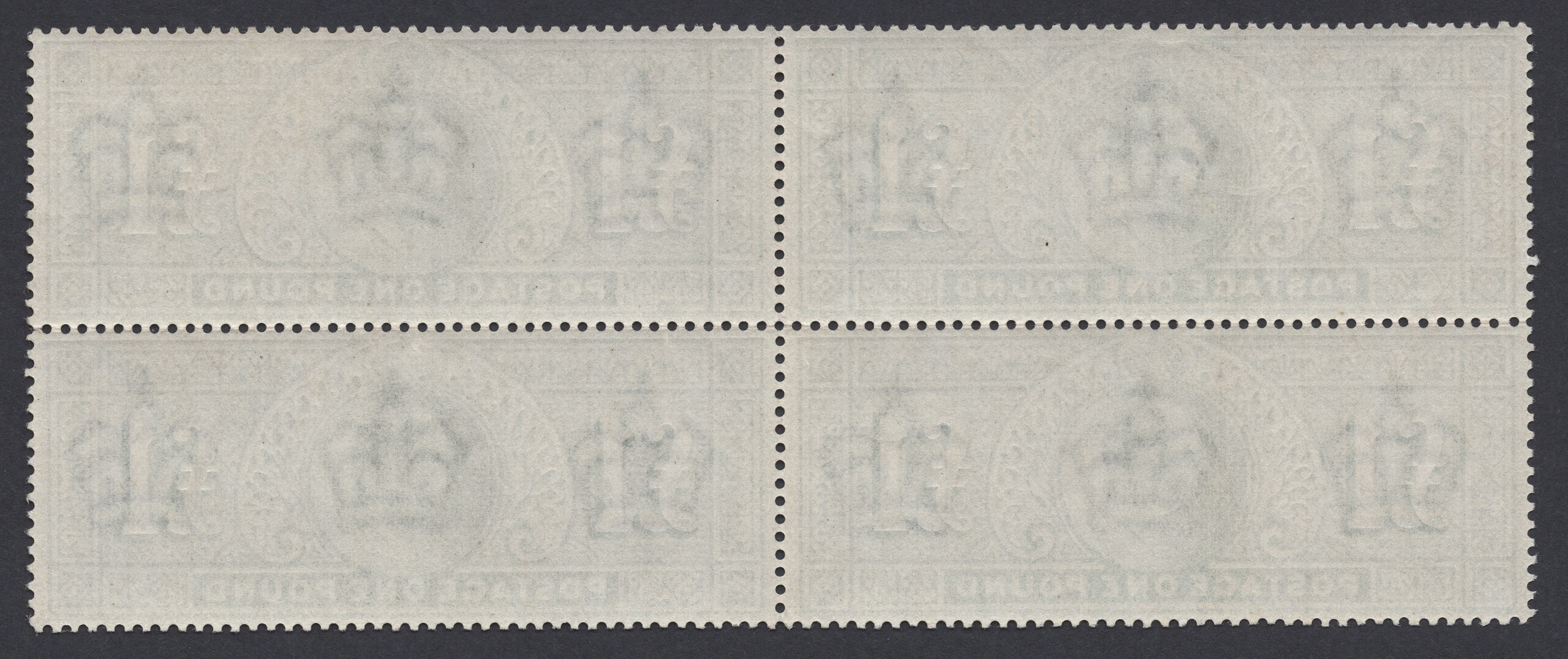 1902 £1 Dull Blue-Green Block Of Four - Image 2