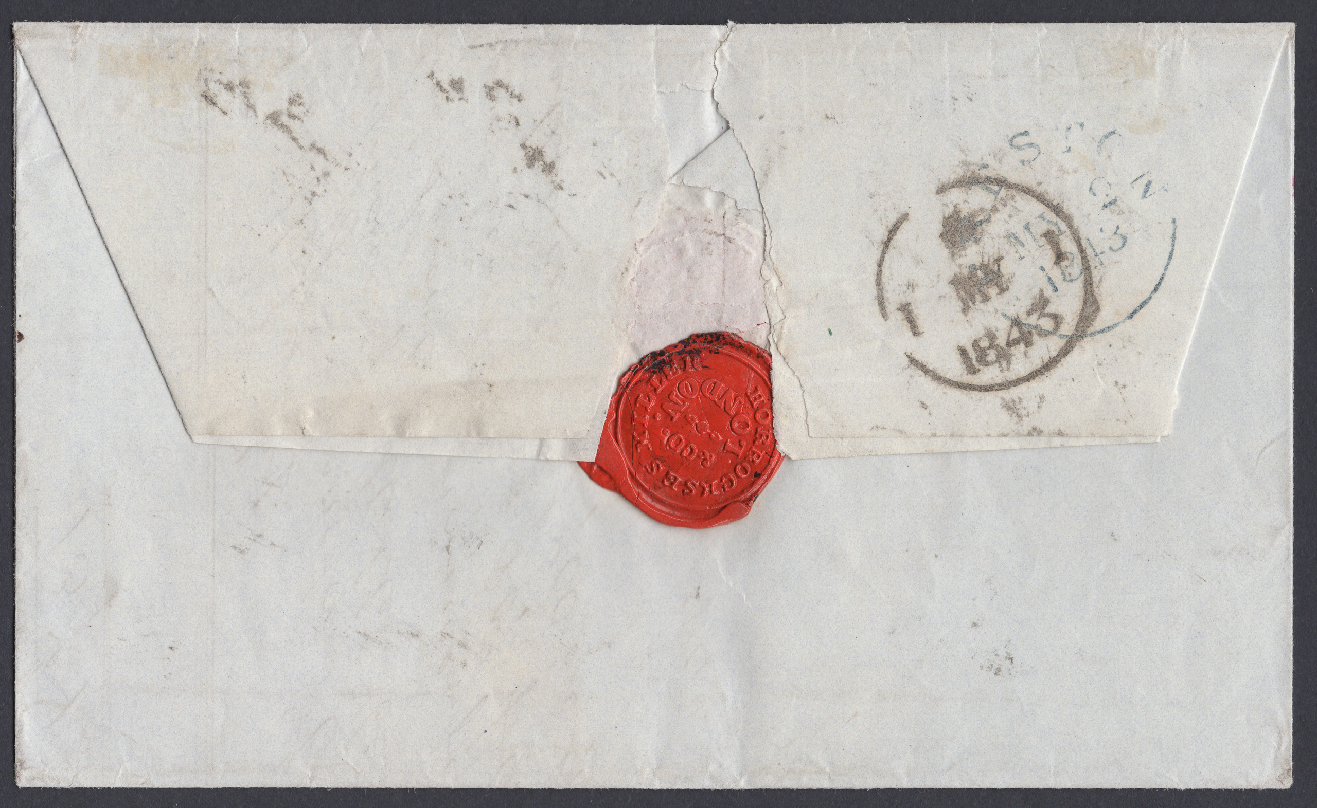 1840 2d Blue (Plate I) Fine Used Pair On Cover - Image 2