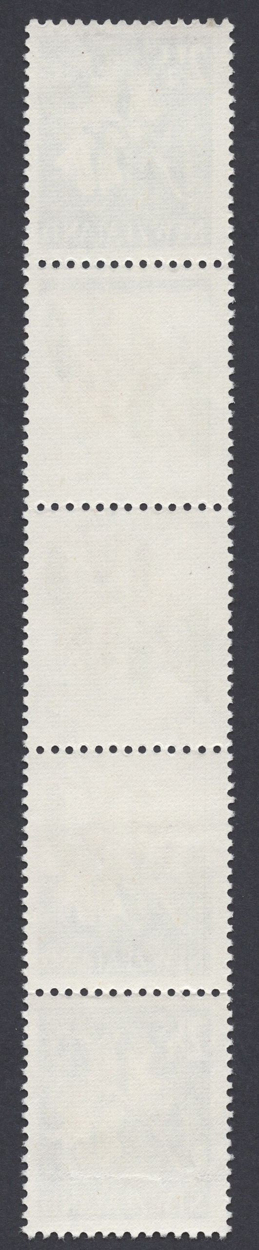 New Zealand 1967 Kowhai 2½c Bluish Green Omitted Strip - Image 2