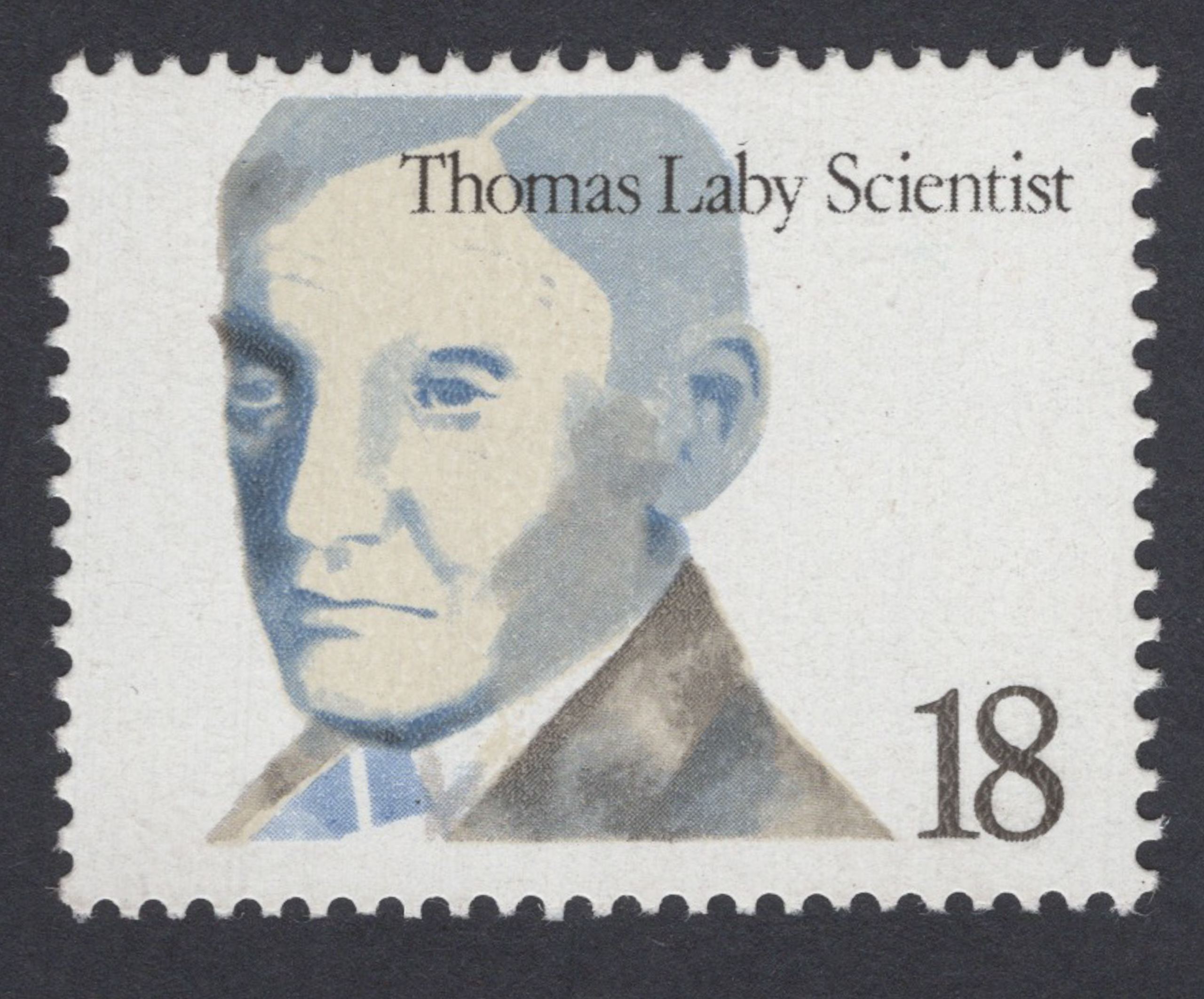 Australia 1976 Thomas Laby 18c Red-Brown Omitted