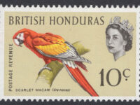 British Honduras 1962 Scarlet Macaw 10c Blue Omitted
