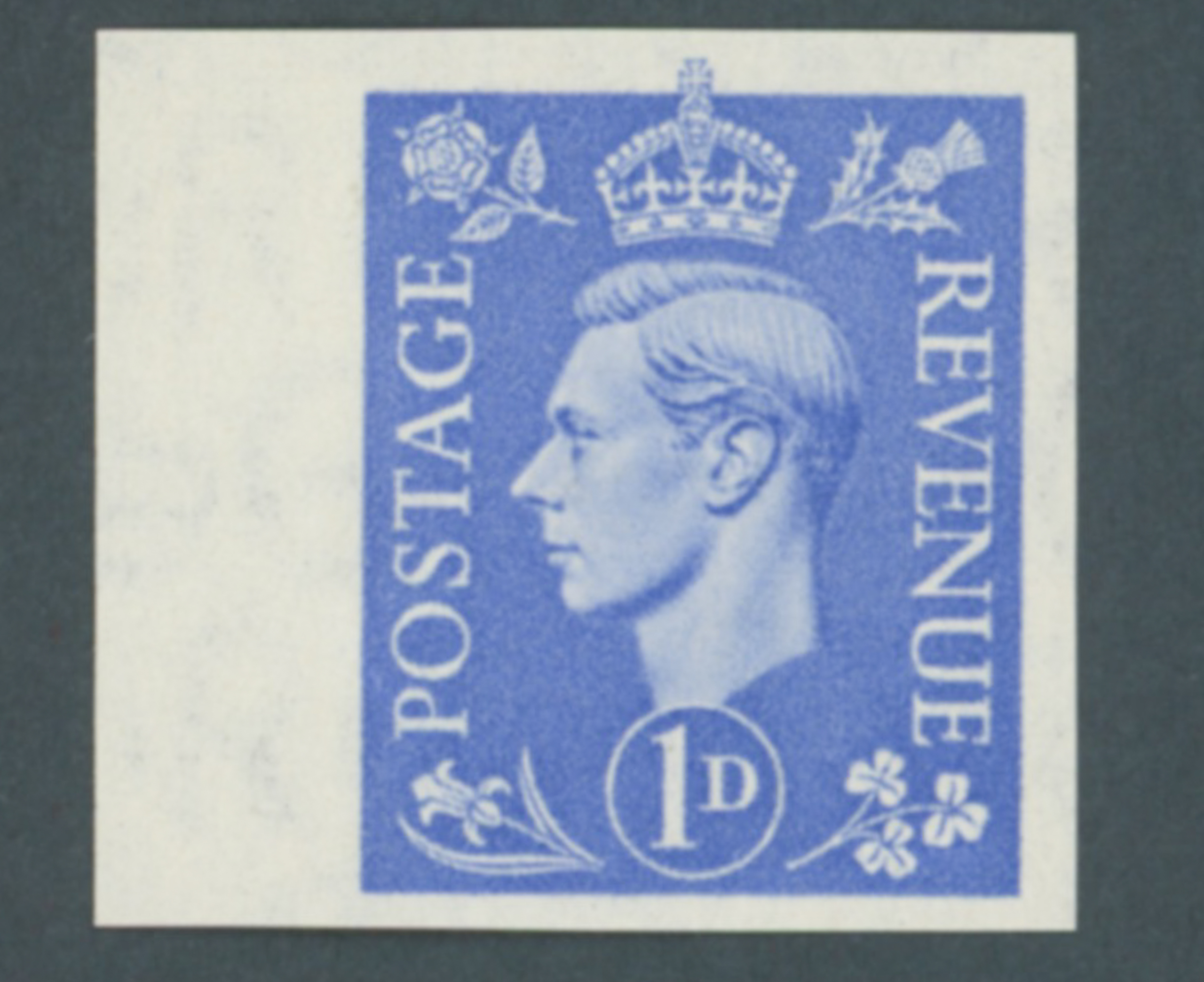 1951 1d Light Ultramarine (Wmk.Inverted) Marginal Imperforate Imprimatur