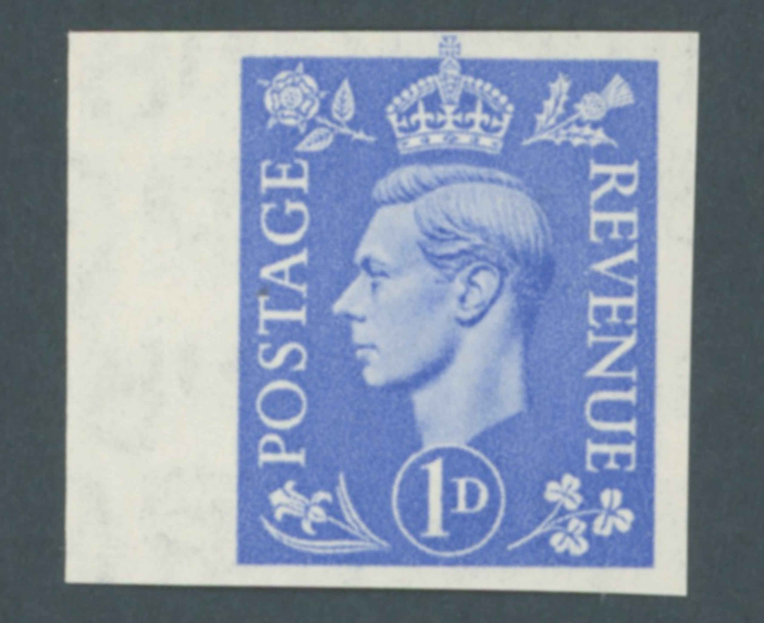 1951 1d Light Ultramarine Marginal Imperforate Imprimatur