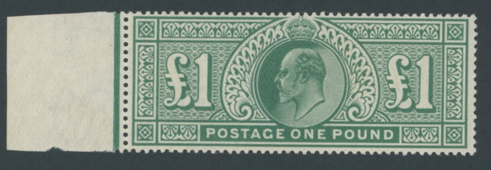 1902 £1 Dull Blue-Green Unmounted Marginal Gem