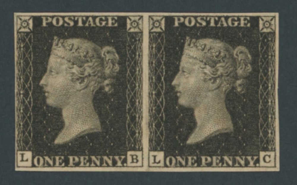 Rare 1840 1d Black (Plate VIII) Magnificent Unmounted Mint Pair