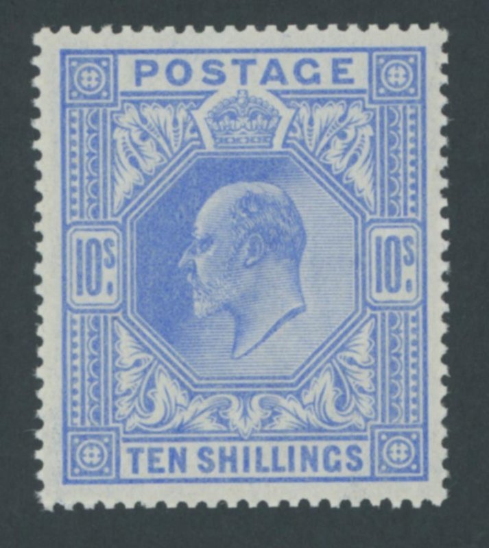1902 10/- Ultramarine Post Office Fresh Unmounted Mint Gem