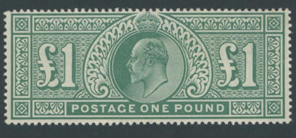 1902 £1 Dull Blue-Green Unmounted