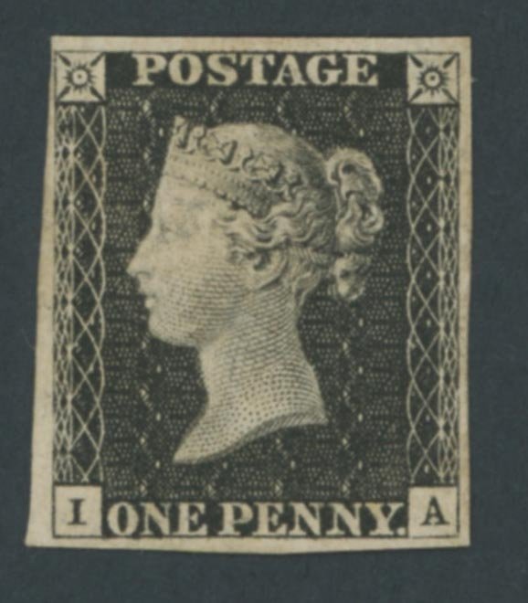 1840 1d Black (Plate VI) Lettered I-A. Very Fine Mint
