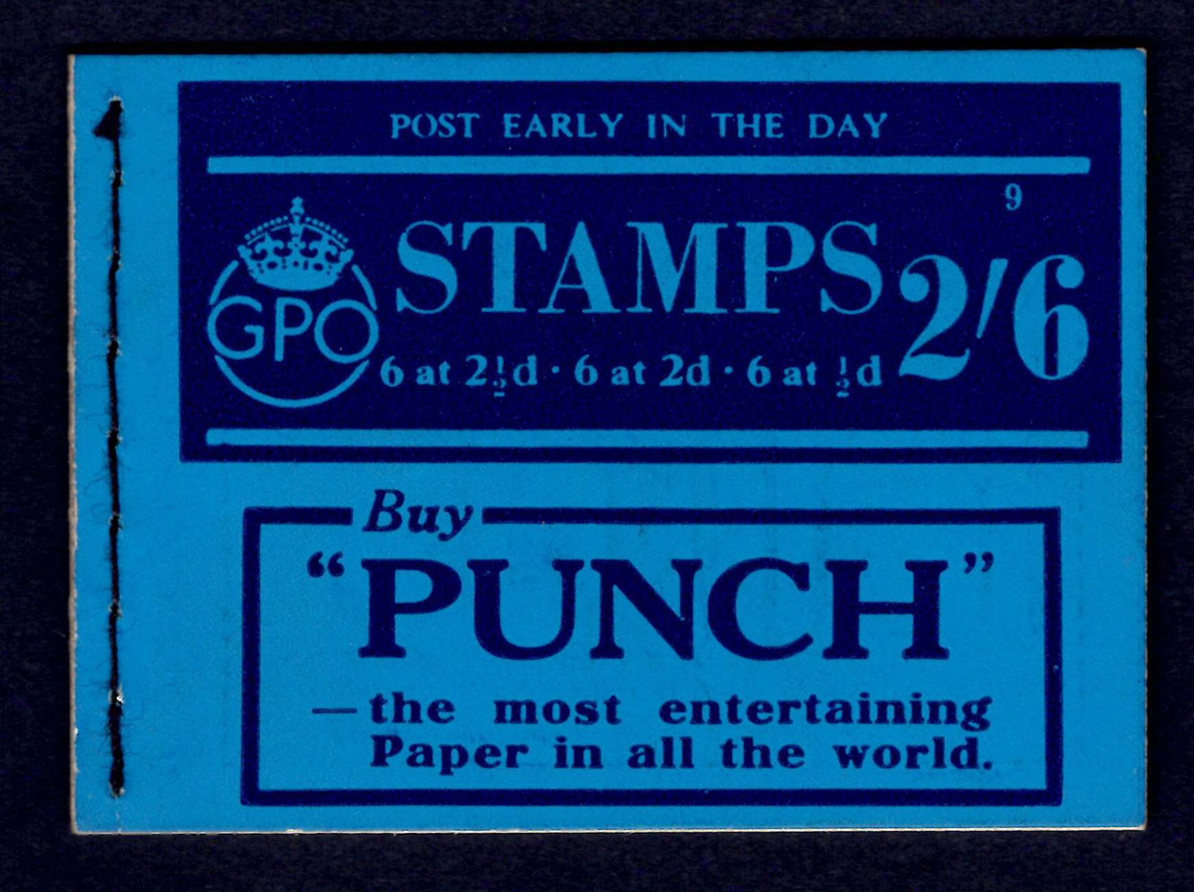 1940 2/6d Cylinder Booklet (edition no.9)