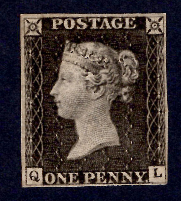 1840 1d Black (Plate II) Lettered Q-L Extremely Fine Mint