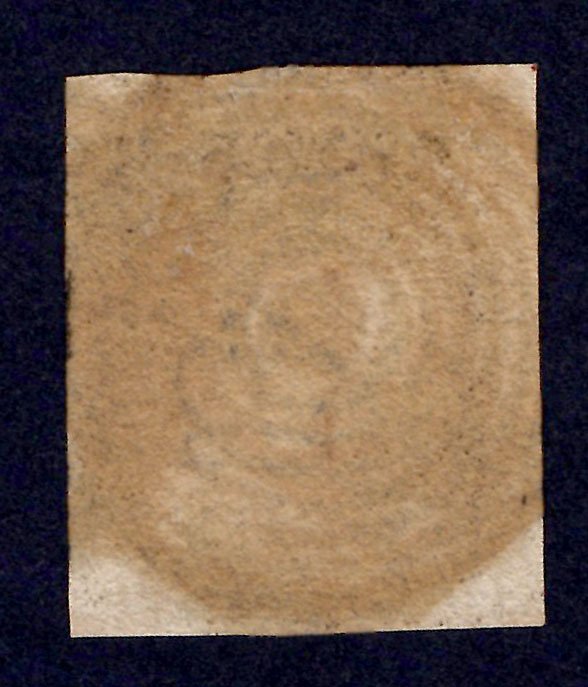 1840 1d Black (Plate VII) Thin Paper Experimental Cancellation - Image 2